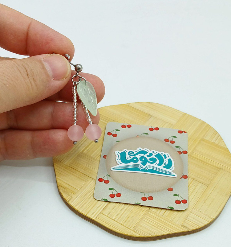 گوشواره صورتی ملیح